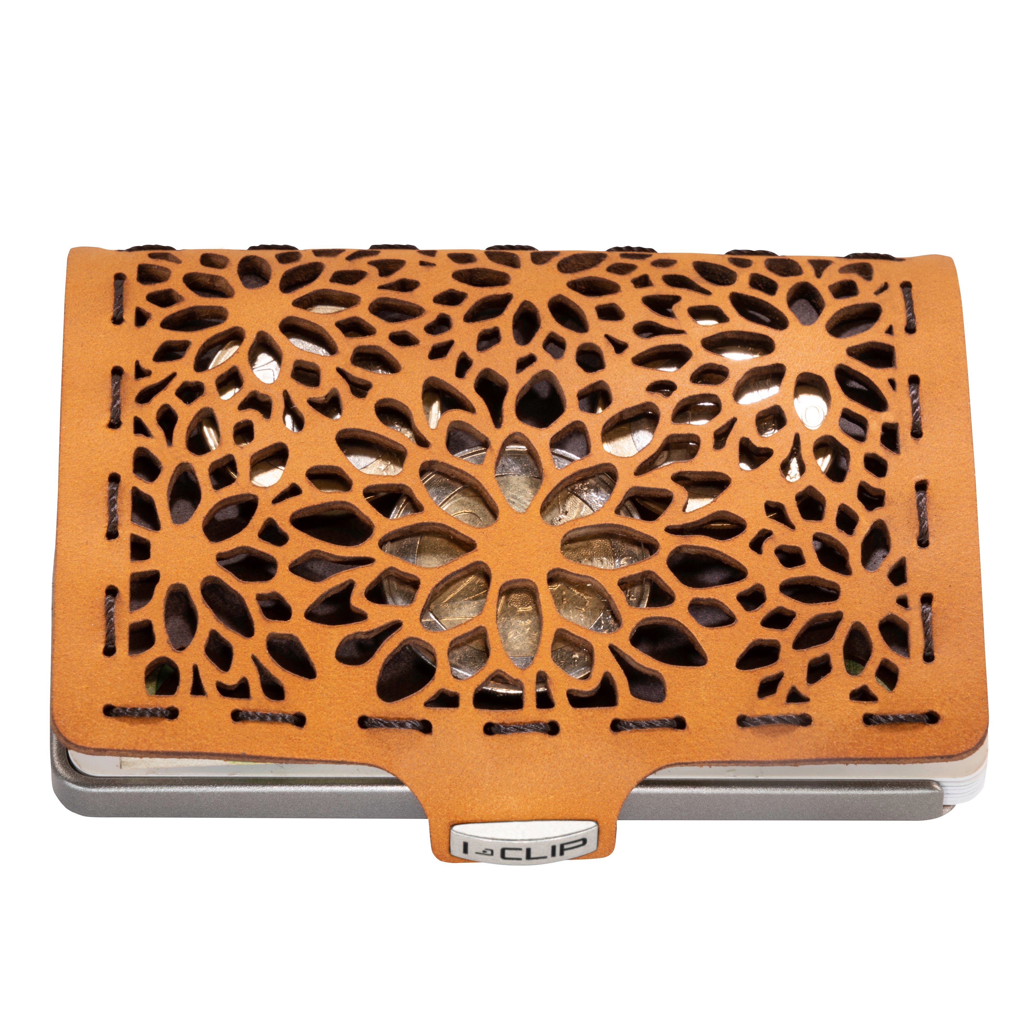 I-Clip Original Silver with Coinpouch Sandflower