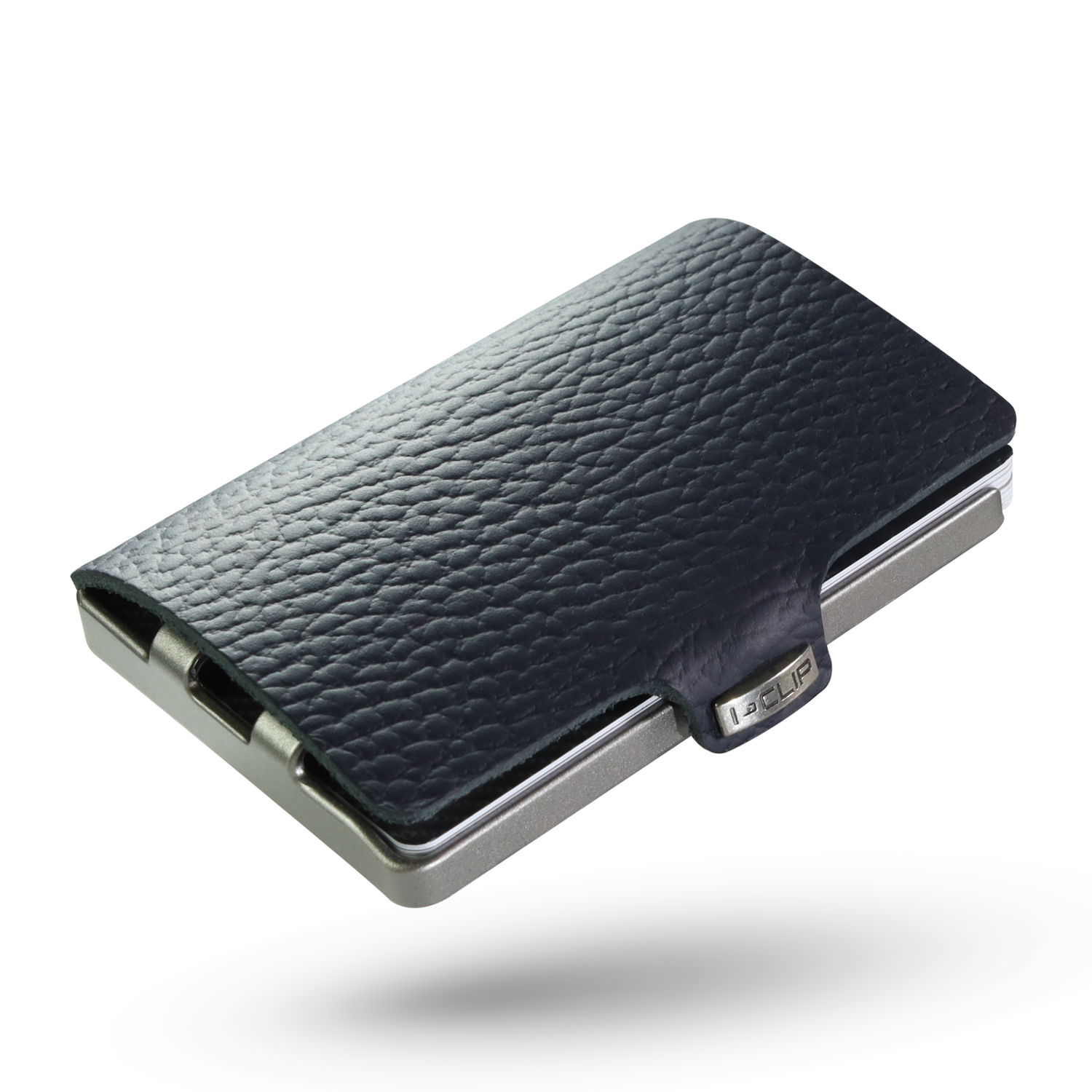 I-CLIP - Full Grain Leather - Navy / Metallic Gray Frame – I-CLIP USA