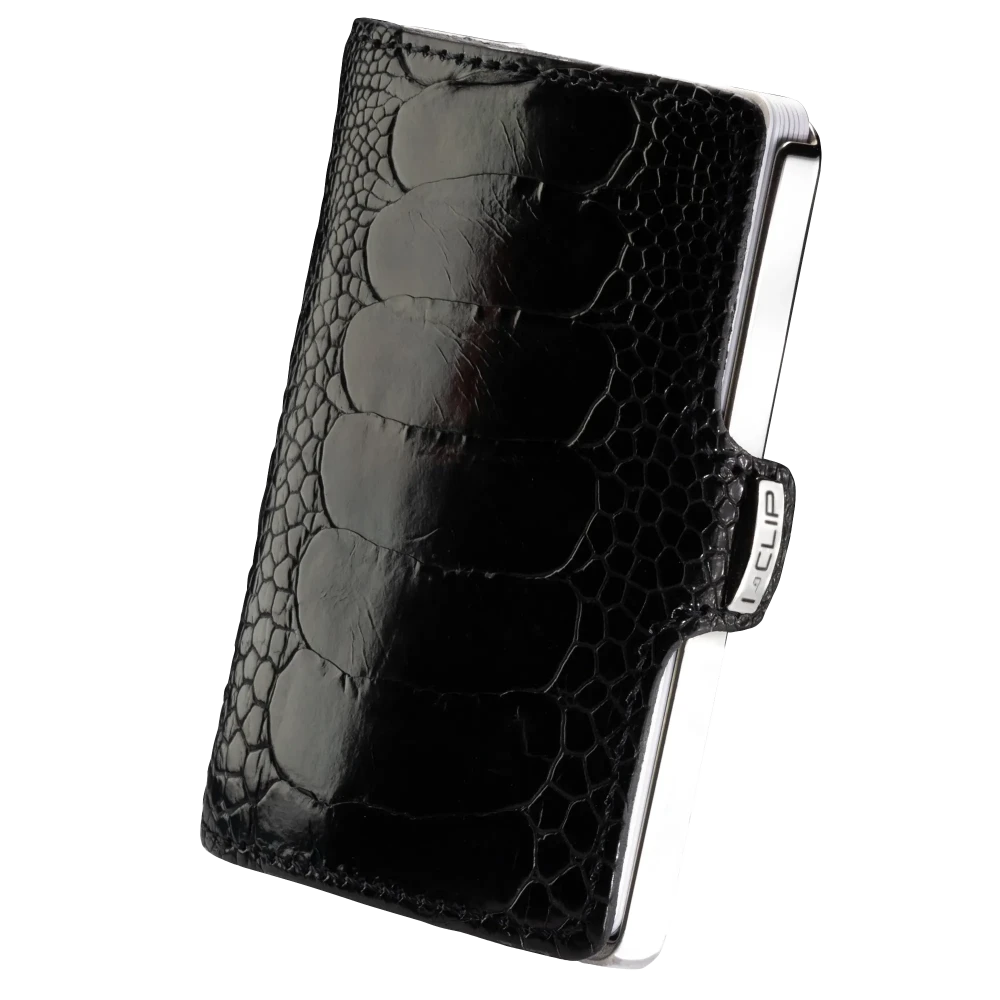 I-CLIP Titanium Polished Ostrich Shine Black
