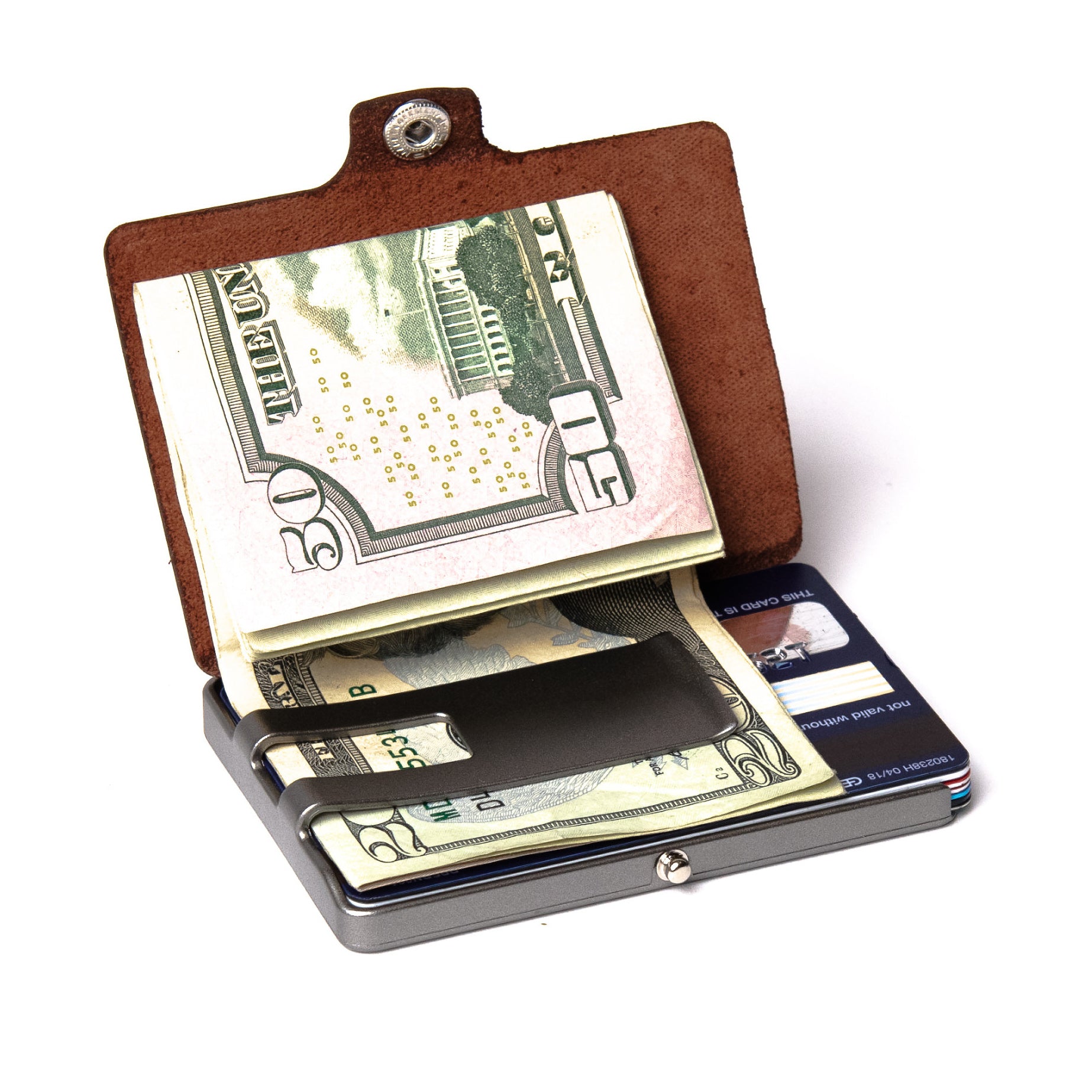 Soft Touch Leather - Oak / Metallic Gray Frame - I-CLIP