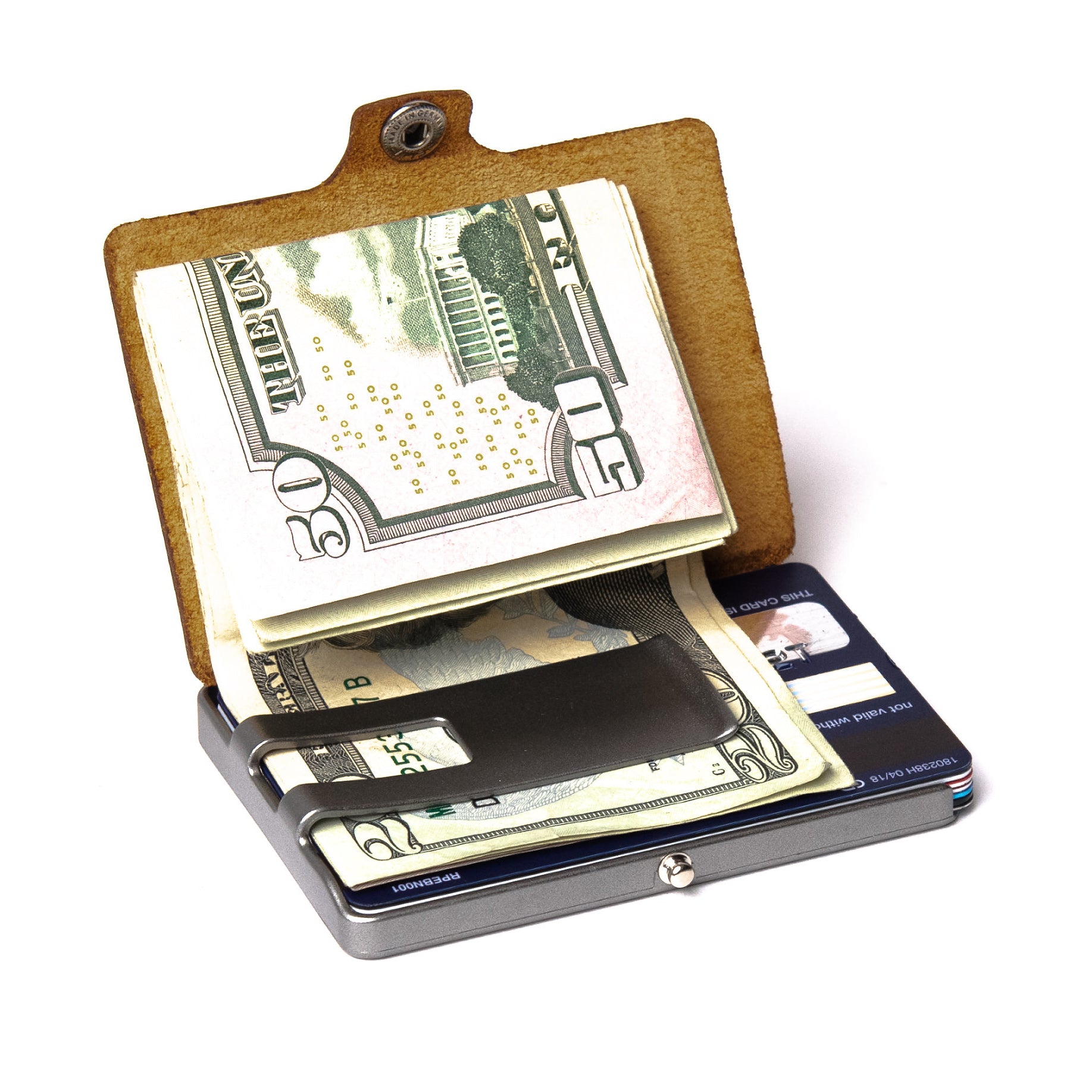 Soft Touch Leather - Caramel / Metallic Gray Frame - I-CLIP
