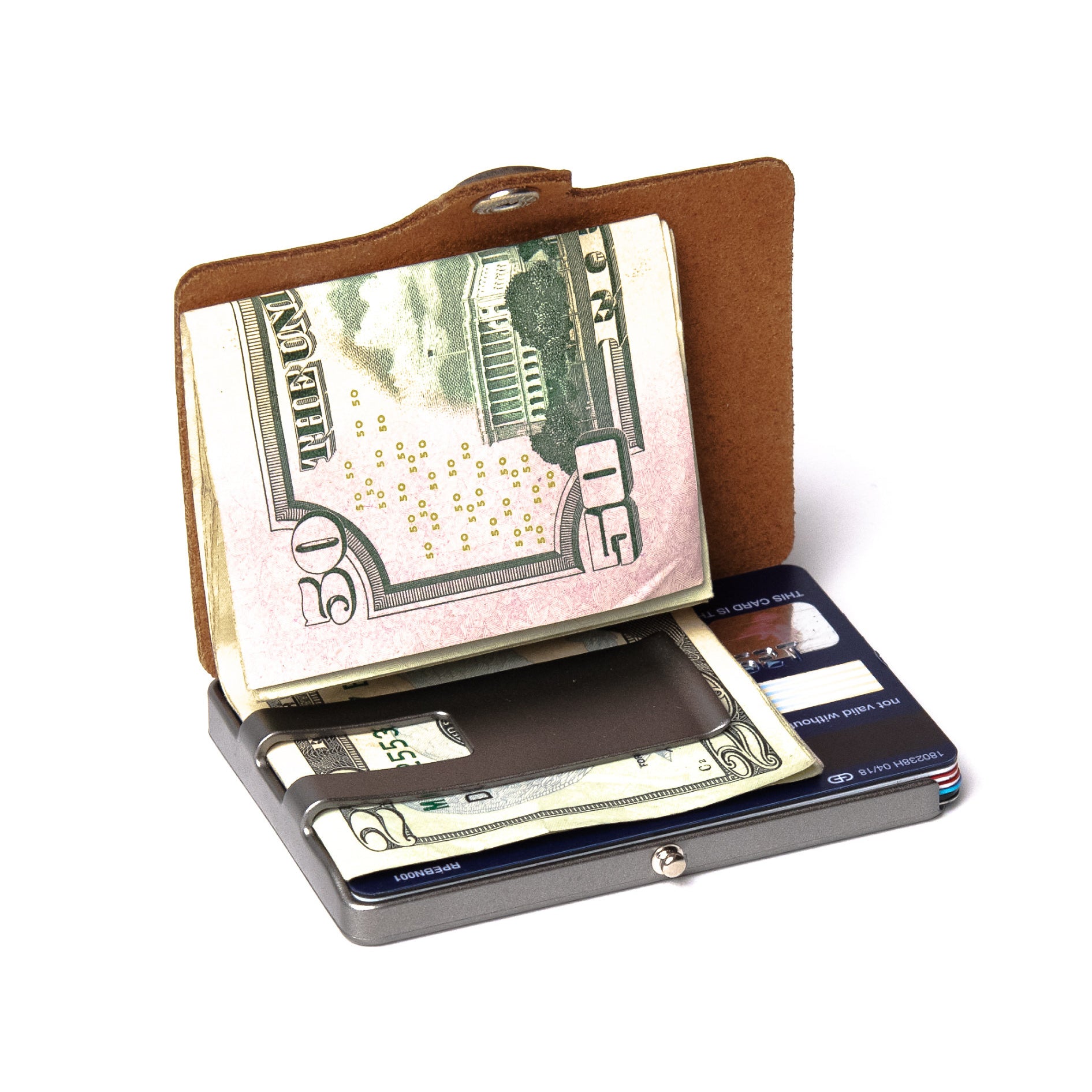 Full Grain Leather - Nutshell / Metallic Gray Frame - I-CLIP