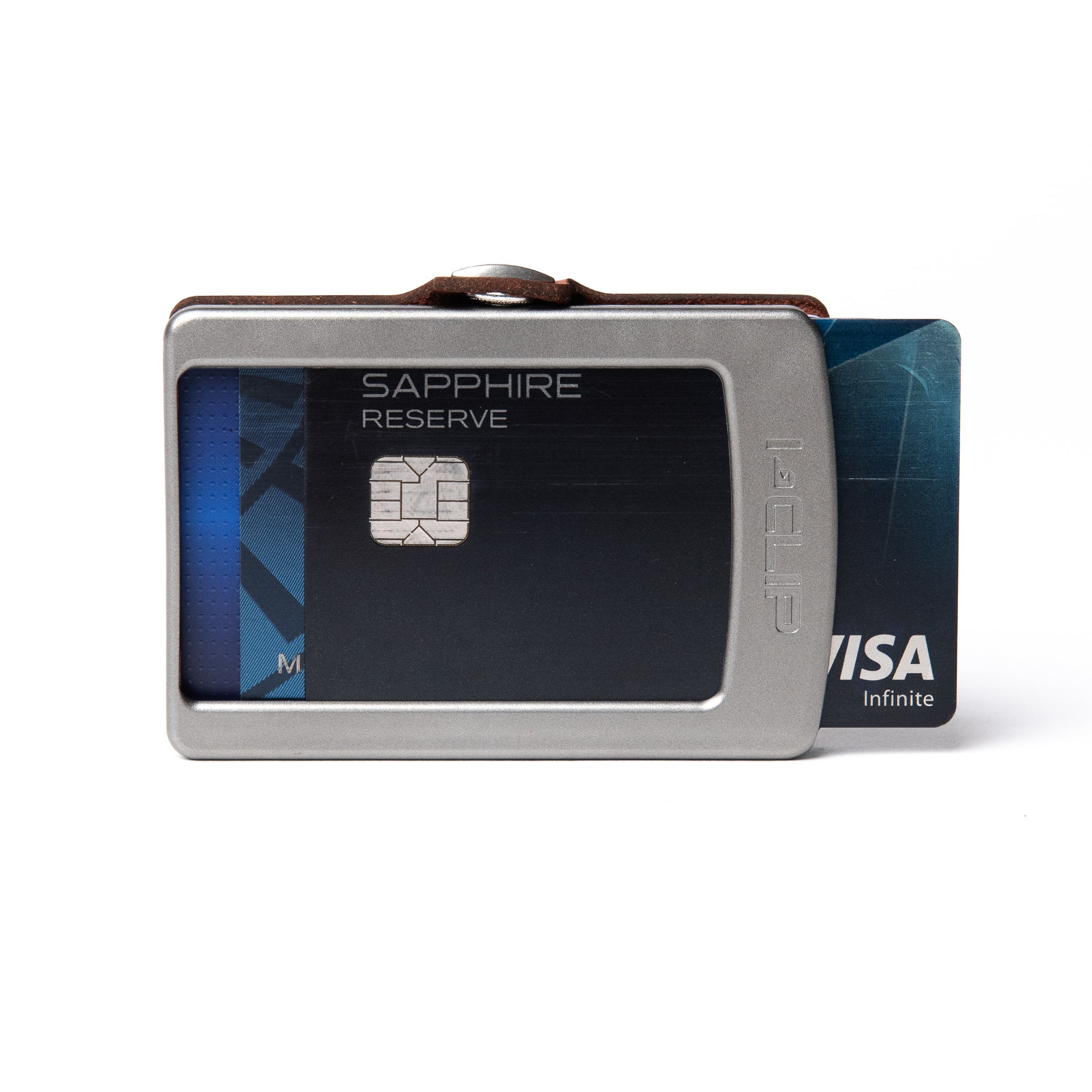 Soft Touch Leather - Oak / Metallic Gray Frame - I-CLIP