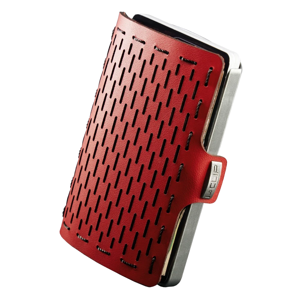 I-Clip Original Silver with Coinpouch Red
