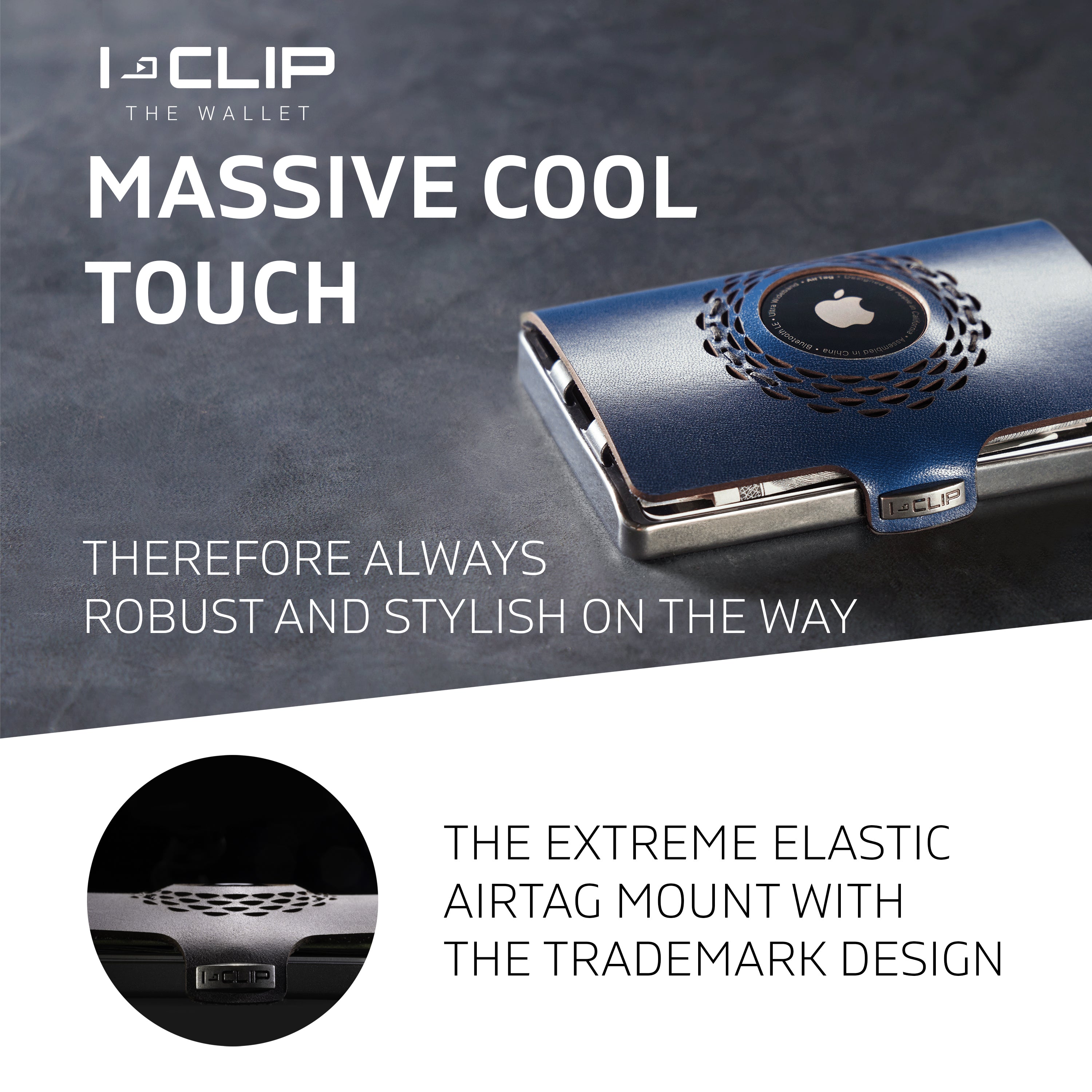 I-CLIP Steel Polished Radio Impact Blue