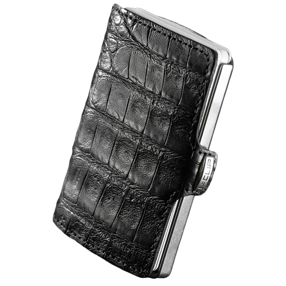I-CLIP Titanium Polished Caiman Black