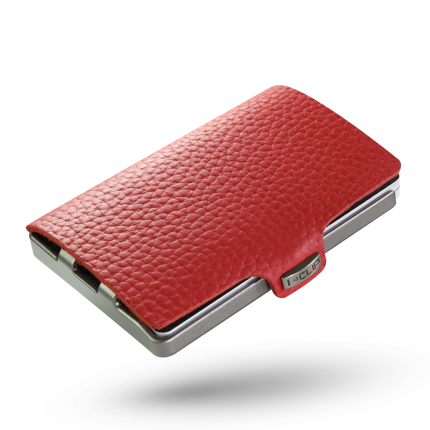 I-CLIP - Full Grain Leather - Red / Metallic Gray Frame – I-CLIP USA