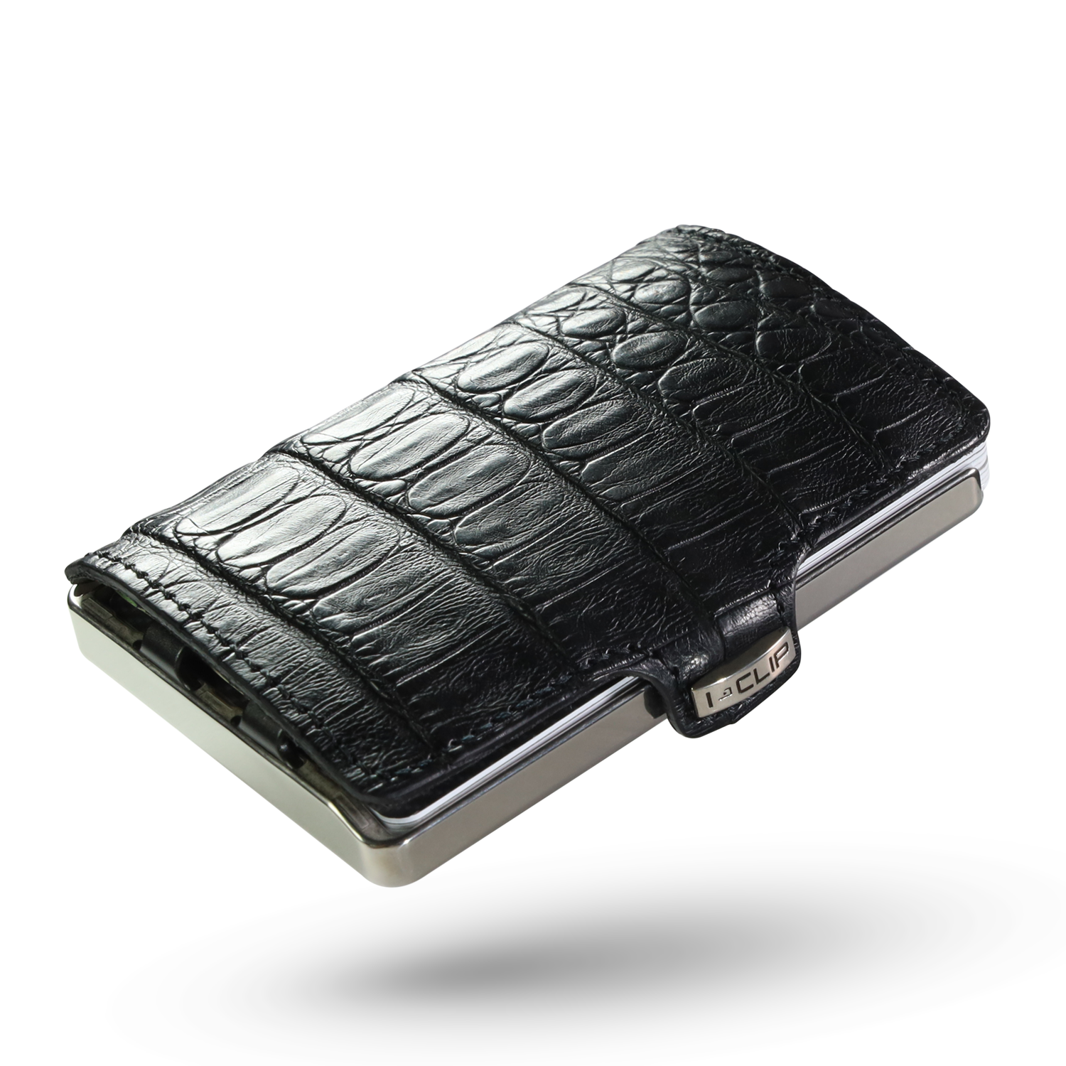 I-CLIP Titanium Polished Caiman Black