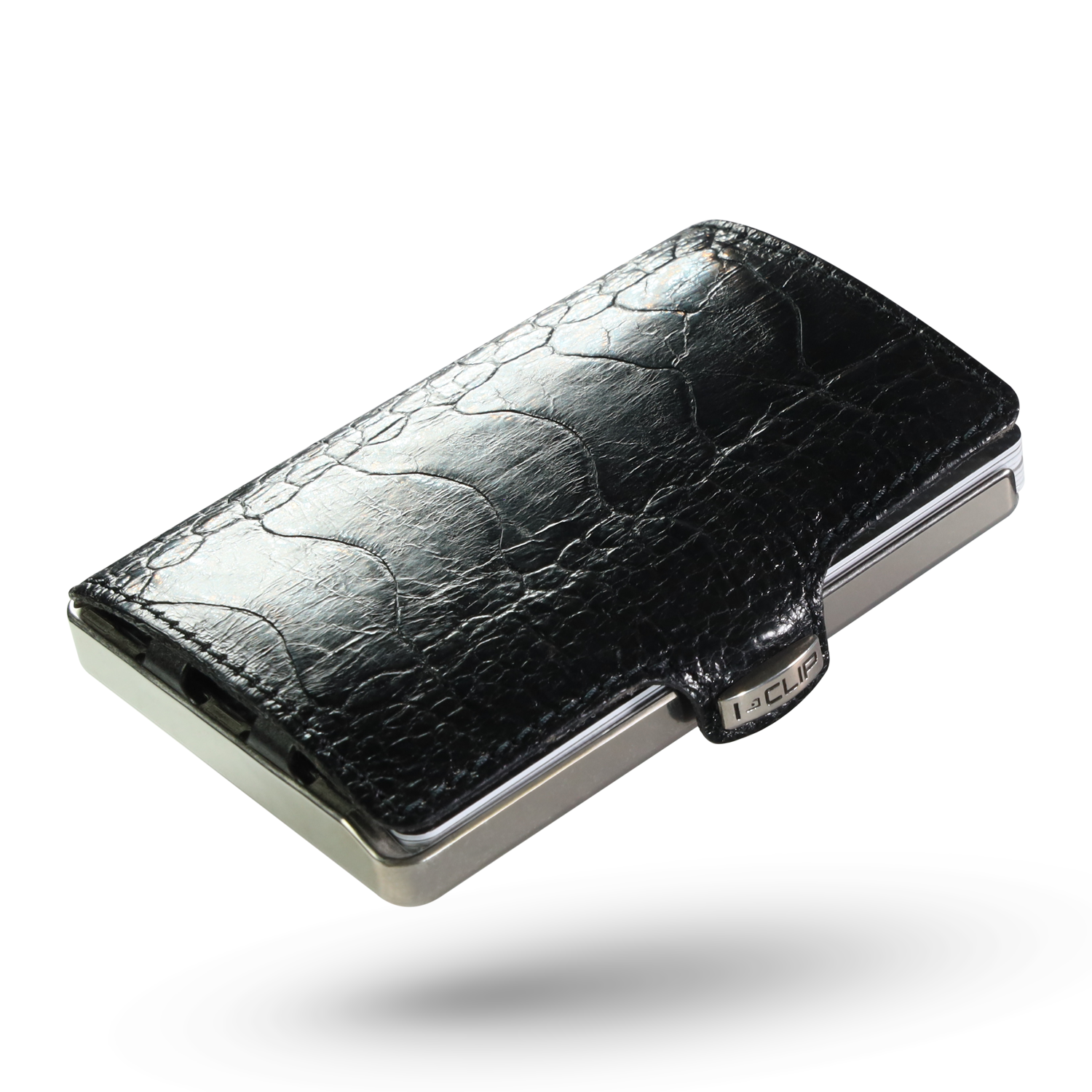 I-CLIP Titanium Polished Ostrich Shine Black