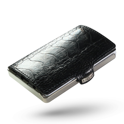 I-CLIP Titanium Polished Ostrich Shine Black