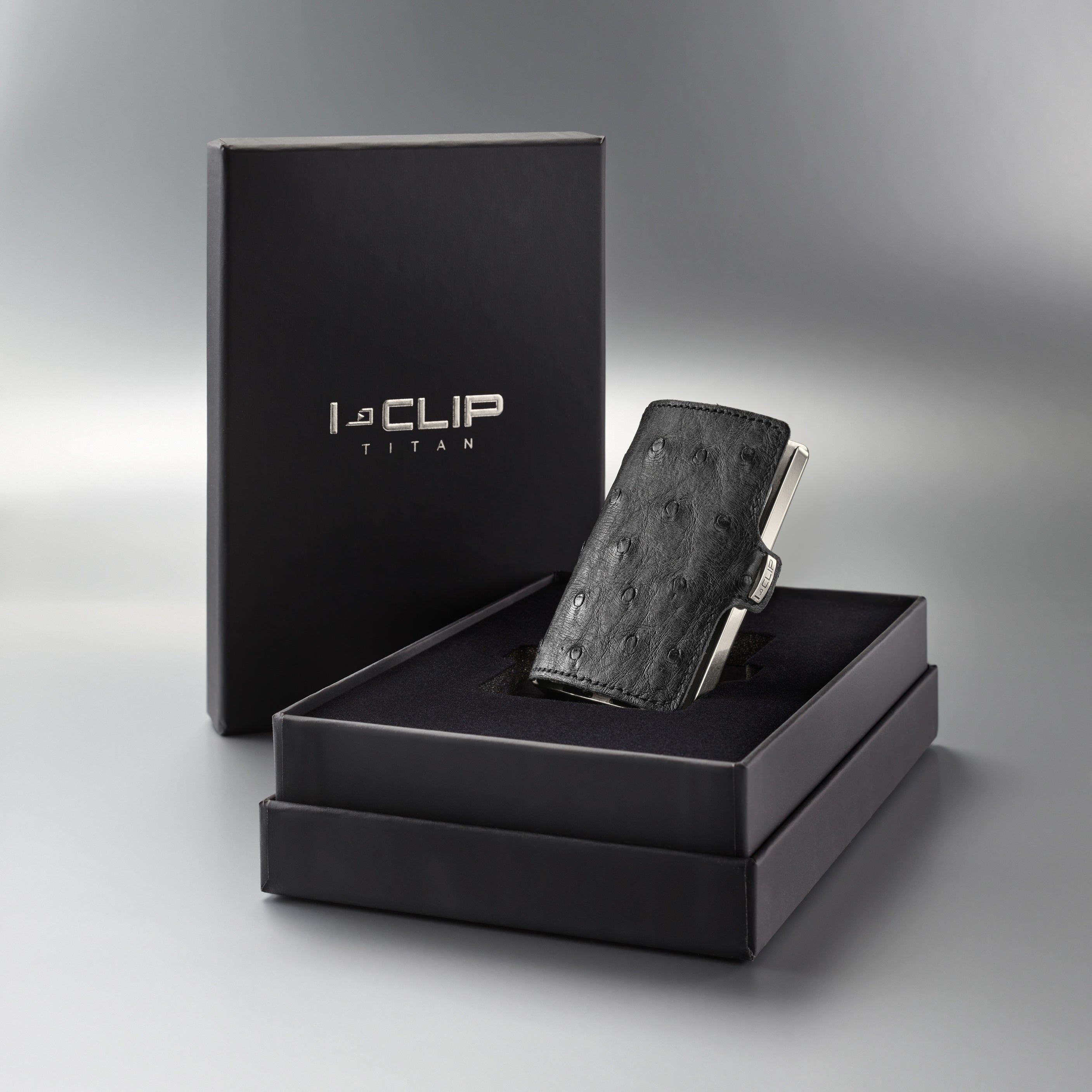 I-CLIP Titanium Polished Ostrich Black