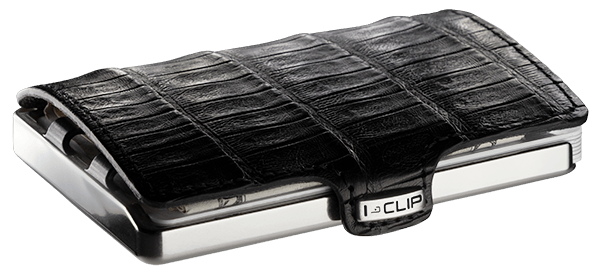 I-CLIP Titanium Polished Caiman Black