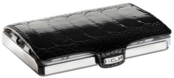 I-CLIP Titanium Polished Ostrich Shine Black