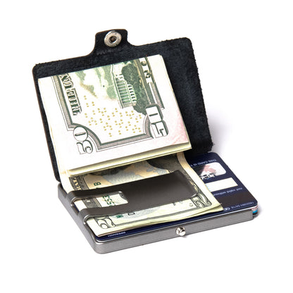 Soft Touch Leather - Black / Metallic Gray Frame - I-CLIP 