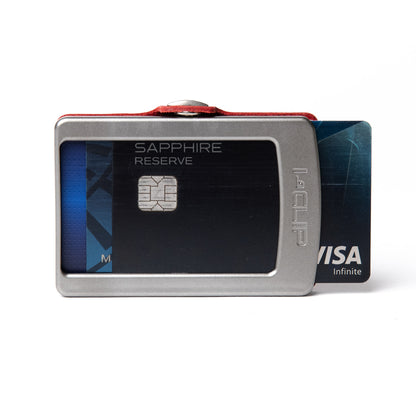 Full Grain Leather - Red / Metallic Gray Frame - I-CLIP 