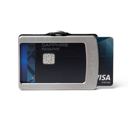 Full Grain Leather -  Black / Metallic Gray Frame - I-CLIP 