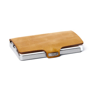 Soft Touch Leather - Caramel / Metallic Gray Frame - I-CLIP 